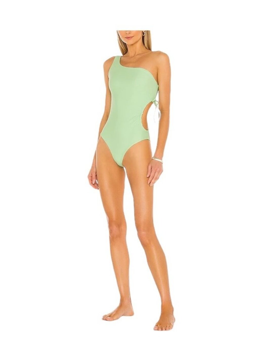 Jade Apex One Piece Swimsuit Lime Green Size S Beach Vacation Resortwear Coastal